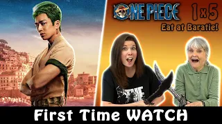 INTRODUCING ZEFF and SANJI!! One Piece 1x5 REACTION!! Eat at Baratie | FIRST TIME WATCHING