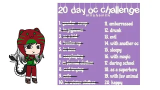 20 day oc challenge! | Gacha Life | ALL IN ONE VIDEO |