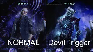 Devil May Cry 5 Nero all buster comparison Normal vs Devil Trigger / ネロのバスターモーション 通常時とデビルトリガー時の比較