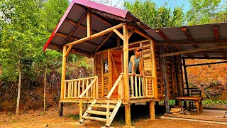 Full video Man spent 80 days building a wooden cabin