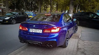 BMW M5 with Akrapovic exhaust REVS