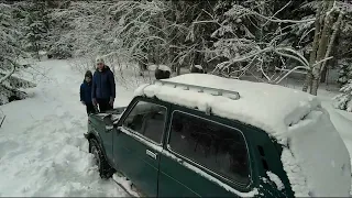 На самодельном мотоснегокате по окрестностям Васкелово