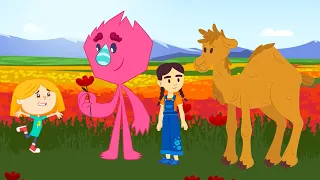 Катя и Эф. Куда-угодно-дверь 🐴 Дом лошадей 🐪 Развивающий мультфильм для детей