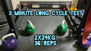 Kettlebell Long Cycle 2x24kg - 36 reps in 3 minutes