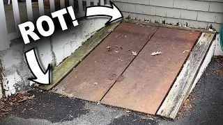 Basement Bulkhead Door Replacement / Fixing Rotted Siding!