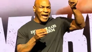 Mike Tyson DRAMATIC "LET'S F**KIN GO" ENTRANCE to Jake Paul KICKOFF Press Conference