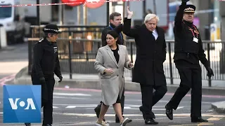 Britain's PM Boris Johnson Joins Police Chiefs on Tour of London Bridge Attack Scene