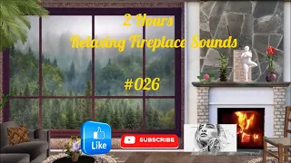 🔥💕 2 Hours RELAXING FIREPLACE SOUNDS ¤026¤ RAIN SOUNDS ¤ Feu de bois romantique ¤ASMR