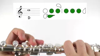Beginner Flute Lesson 5 - First Note!  D
