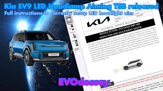 Kia US EV9 Headlamp LED Aim TSB released