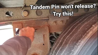 Tandem Trailer pin won't release! Hear is how to pull your pin and slide your Tandem.