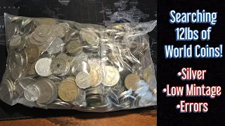 “Unsearched” 12lb Lot of World Coins | Silver, Rare Dates, and Errors!