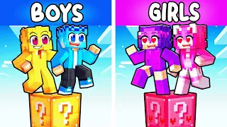 One BOYS Lucky Block vs One FANGIRL Lucky Block in Minecraft!