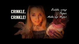 ASMR Crinkle Crinkle! Bubble Wrap, Paper, Make-up wipes