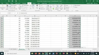 Monte Carlo Simulation in Excel - Retirement Savings