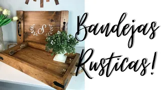 DIY | Beautiful Rustic Trays Farmhouse Style | Home Decor | Rustic Decor | Farmhouse