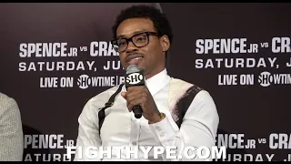 ERROL SPENCE JR WARNS TERENCE CRAWFORD HE WILL TRY TO BREAK HIS WILL COMES FIGHT NIGHT