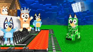 Princess Bingo Most Secure House vs Creepers Bluey in Minecraft