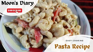 Easy white sauce pasta recipe || Moon's Diary ❤️