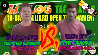 Semifinals:Christian"Dinamita "Gariando(ilo-ilo city)VS.Boyet Calamba(Cagayan de oro)/Race 6/10balls