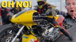 TOP FUEL MOTORCYCLE GONE WRONG!