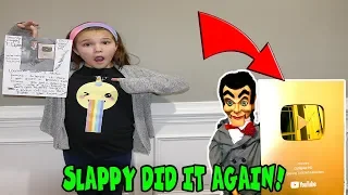 Slappy Did It AGAIN!  Slappy Took My Gold Play Button! Slappy's Back