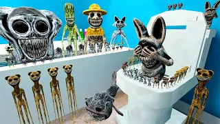 🚽 TOILET ALL ZOONOMALY MONSTERS FAMILY SPARTAN KICKING in Garry's Mod !