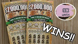 2 NICE WINS IN A ROW!! $7,000,000 "MEGA CASH" LOTTERY TICKET SCRATCH OFF!!