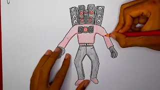 How To Draw Titan Speakerman From Skibidi Step By Step