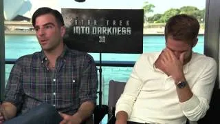 Chris Pine and Zachary Quinto on Star Trek fans and Into Darkness