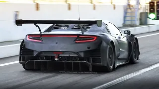 2 x Honda NSX GT3 Evo in Action at Monza Circuit: 3.5L Twin-Turbo V6 Sound