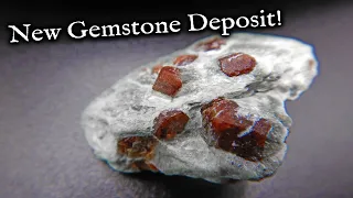Raw Gemstones still in rock, found on my new Claim.