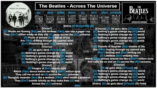 The Beatles - Across the Universe [Guitar Lesson with  Chords & Lyrics]