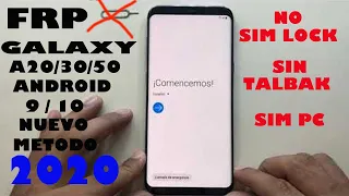 SALTAR CUENTA GOOGLE FRP SAMSUNG GALAXY A20 20s A10 10s A10e S8 S9  Y  MUCHO MAS ANDROID 9/10 2022