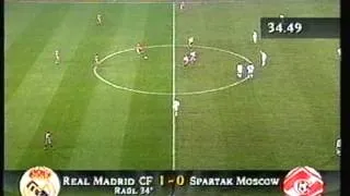 1998 December 9 Real Madrid Spain 2 Spartak Moscow Russia 1 Champions League