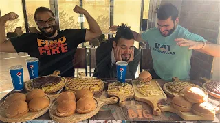 تحدي  2 كيلو برجر تتوقعو مين يفووز ؟؟؟ 2kg burger challenge