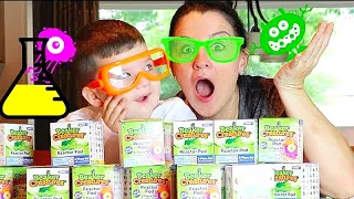 Caleb & Mommy Pretend Play Science Experiments with Beaker Creatures Surprise Eggs Fun!