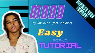 24kGoldn - Mood - EASY PIANO TUTORIAL by AskewProgressions