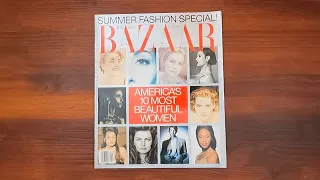 1992 June ASMR Magazine Flip Through: Harper's Bazaar America's 10 Most Beautiful Women