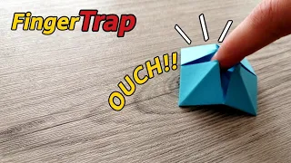 How to make origami FINGER TRAP - Origami toy