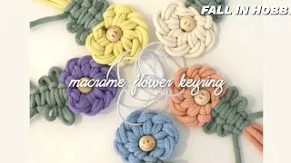 폴인하비/ 마크라메 꽃키링 diy, 마크라메 꽃키링 만들기, macrame flower keyring diy