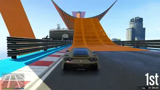 GTA 5 Racing - Stunt Races - Big Drop in the GTO (Close Finish)