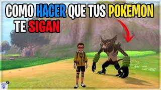 COMO hacer que MI POKEMON me SIGA en POKEMON ESPADA y ESCUDO DLC ISLA de la ARMADURA