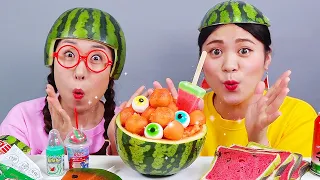 Crème glacée à la pastèque Mukbang DONA Français