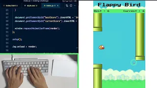 [ASMR Programming] Flappy Bird Game - No Talking