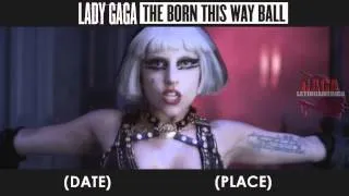 Lady Gaga - Model Commercial TV "The Born This Way Ball Tour" (Version 2)