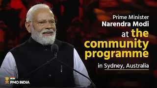 Prime Minister Narendra Modi at the community programme in Sydney, Australia