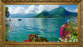 Aesthetic Lakeside 4K Photography  Framed Peaceful Art - Screensaver  - TV Wallpaper HD - Nature