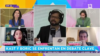 Vallejo y Schalper hablan sobre el debate presidencial. Tu Día, Canal 13.