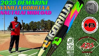 Hitting the 2025 DeMarini Vanilla Gorilla & Nautalai Midload | Average Dudes Slowpitch Review